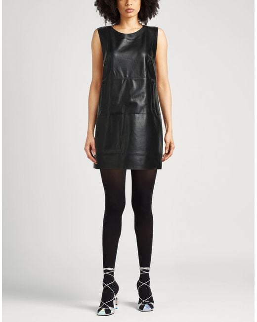 Norma Kamali Black Mini Dress Polyurethane
