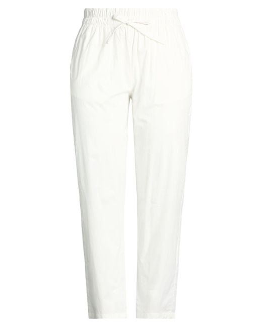 Alpha Studio White Pants Cotton, Elastane