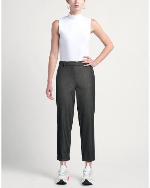 NINA 14.7 Gray Charcoal Pants Polyester, Viscose, Elastane
