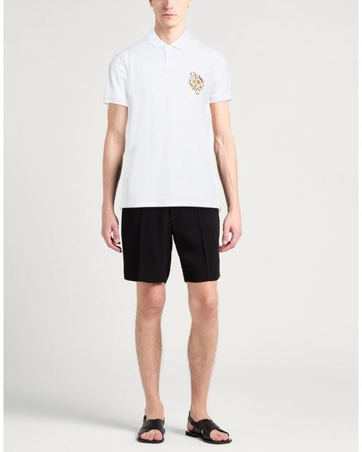 Roberto Cavalli White Polo Shirt Cotton for men