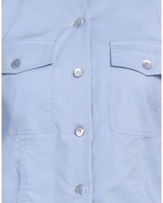 Semicouture Blue Shirt Cotton, Elastane