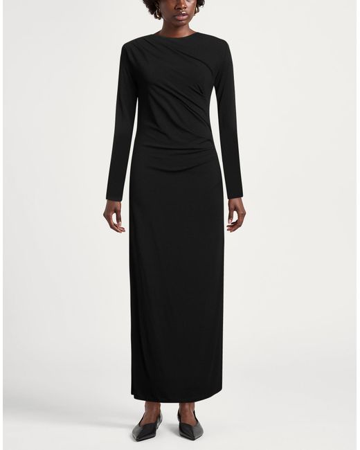 Ottod'Ame Black Maxi Dress Viscose, Elastane