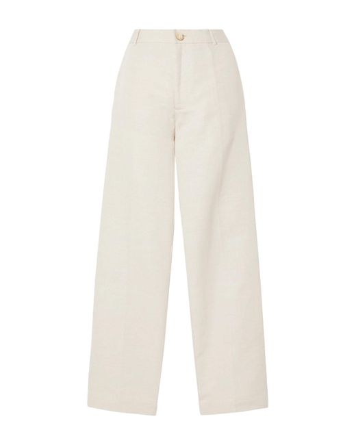 BITE STUDIOS White Ivory Pants Linen, Organic Cotton