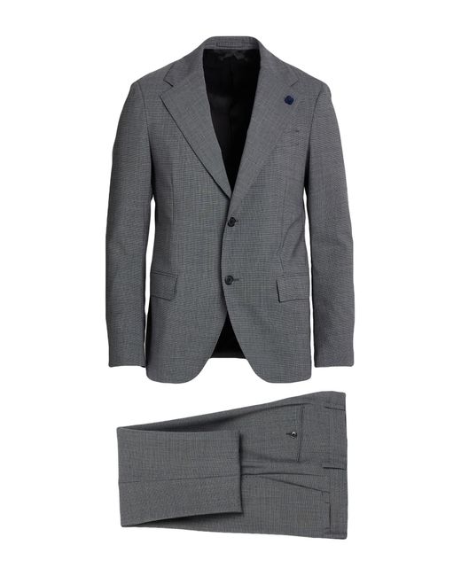 Lardini Gray Suit Wool, Polyester, Elastane for men