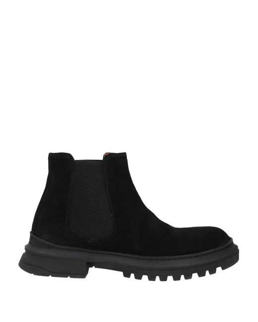 F.LLI RENNELLA Black Ankle Boots Leather for men