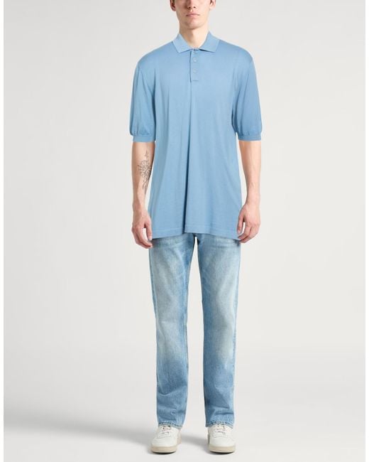 Polo Kiton de hombre de color Blue