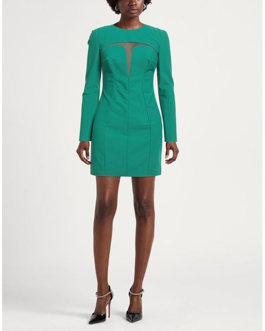 Elisabetta Franchi Green Mini Dress Polyamide, Elastane