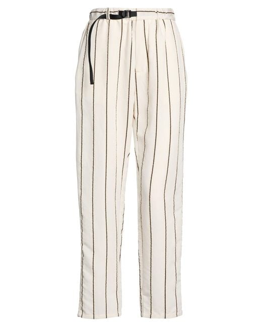 White Sand White Pants Viscose, Polyester, Cotton