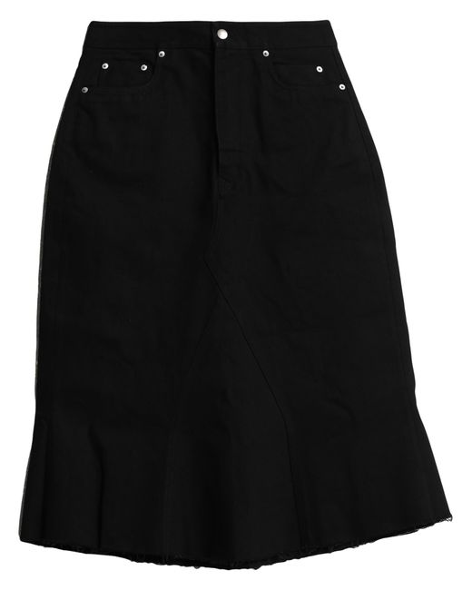Rick Owens Black Denim Skirt for men
