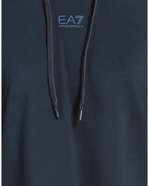 EA7 Blue Sweatshirt Cotton, Elastane