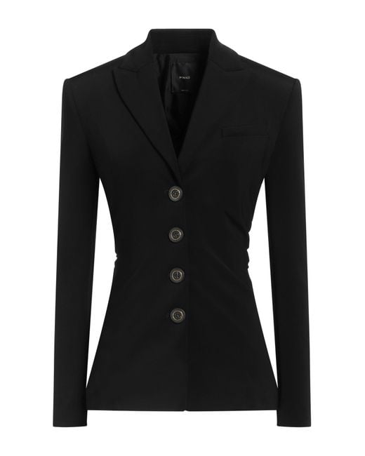 Pinko Black Blazer Viscose, Polyamide, Elastane