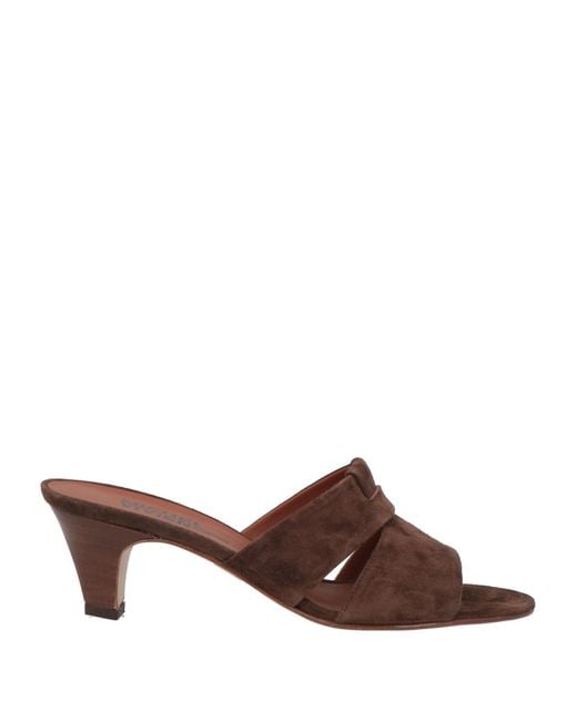 Michel Vivien Brown Sandals Leather