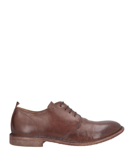 Moma Brown Lace-Up Shoes Leather for men