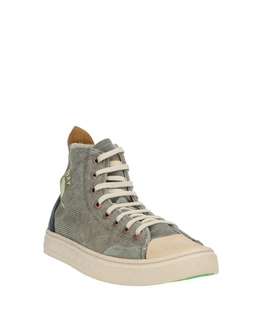 Satorisan Green Sneakers Textile Fibers, Leather for men