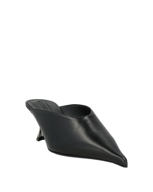 Mugler Black Mules & Clogs