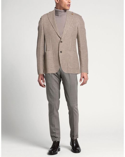 Sartoria Latorre Brown Blazer Cotton, Linen, Polyester for men