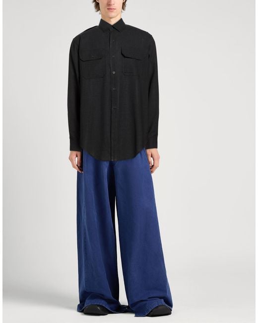 Maison Margiela Black Charcoal Shirt Wool for men