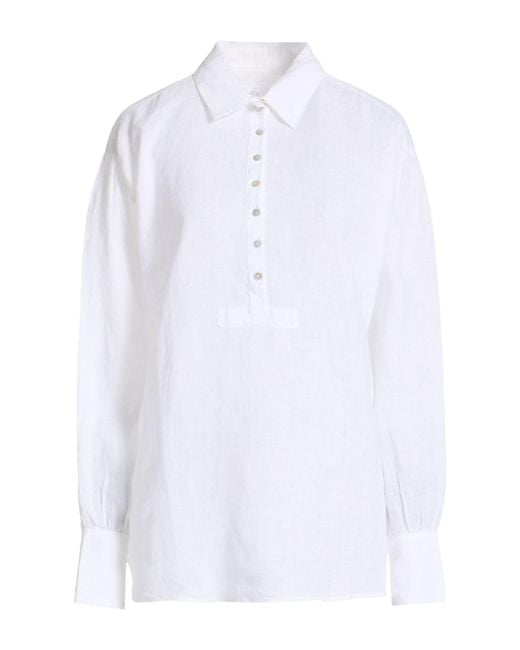 120% Lino White Top