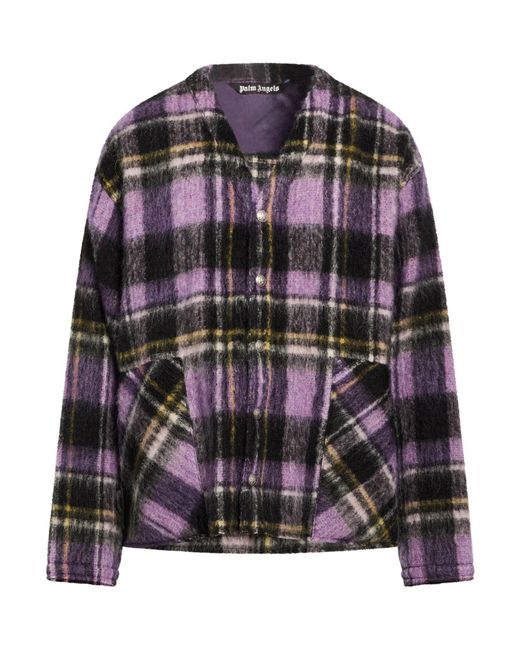 Palm Angels Multicolor Shirt Virgin Wool, Alpaca Wool, Mohair Wool, Polyamide for men