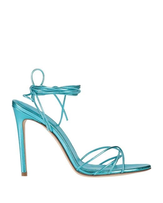 Paris Texas Blue Sandals Leather