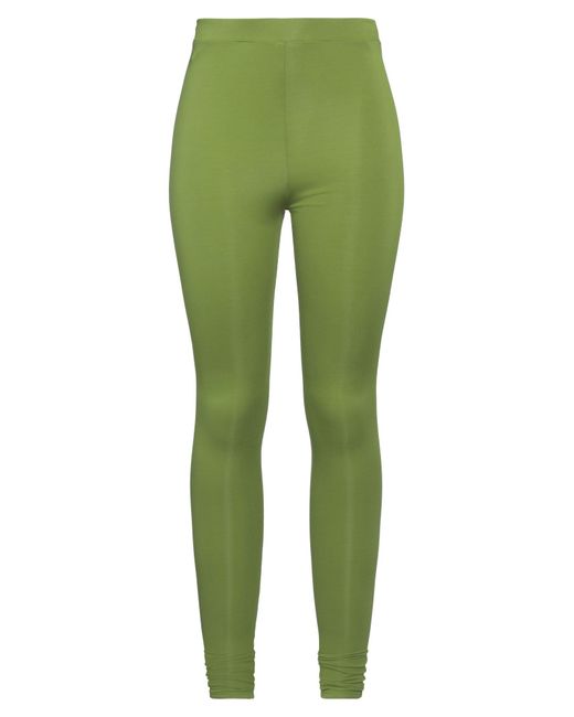 Alexandre Vauthier Green Military Leggings Viscose, Elastane
