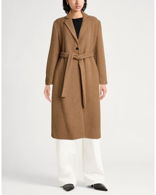 Herno Natural Camel Coat Alpaca Wool, Polyamide, Virgin Wool