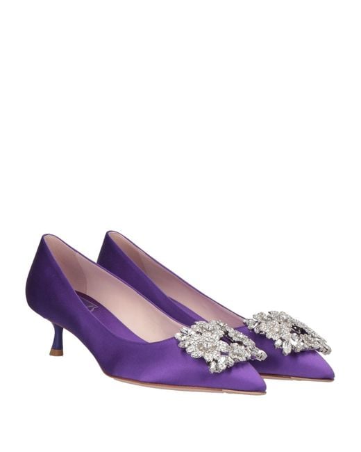 Roger Vivier Purple Pumps Textile Fibers