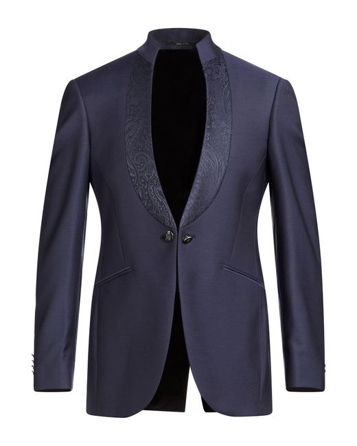 Luigi Bianchi Blue Blazer Polyester, Virgin Wool, Elastane for men