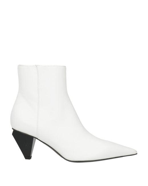 Agl Attilio Giusti Leombruni White Ankle Boots Leather