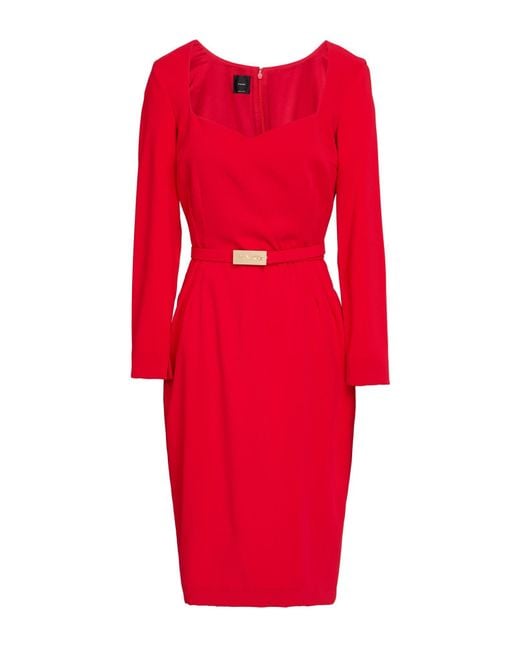 Pinko Red Midi-Kleid