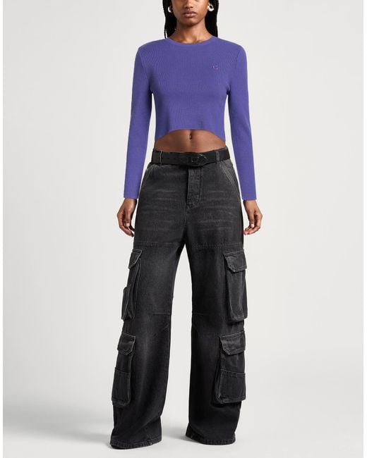 Gaelle Paris Blue Sweater Viscose, Polyester, Polyamide