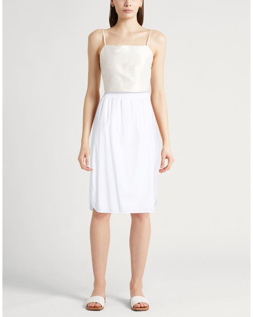 Fabiana Filippi White Midi Skirt Cotton, Ecobrass