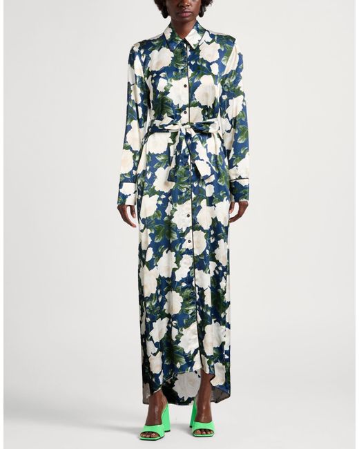 Blugirl Blumarine White Maxi Dress Polyester, Elastane