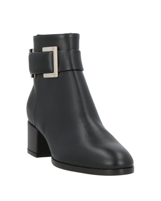 Sergio Rossi Black Ankle Boots Leather