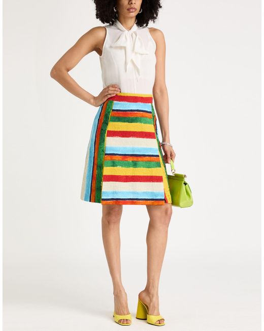 Dolce & Gabbana Orange Midi Skirt