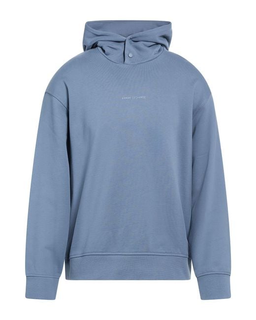 ARMANI EXCHANGE Blue Slate Sweatshirt Cotton for men