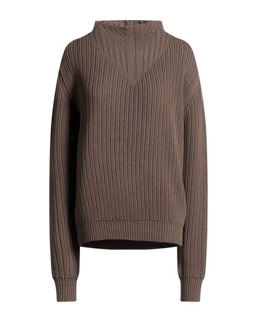 Rick Owens Brown Turtleneck Virgin Wool