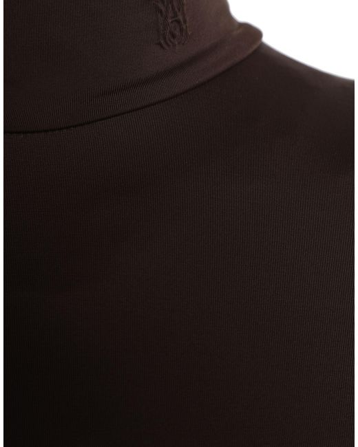Amiri Brown Logo Crop Stretch Top