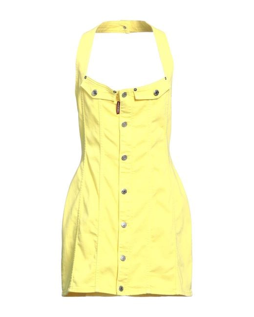 DSquared² Yellow Mini Dress