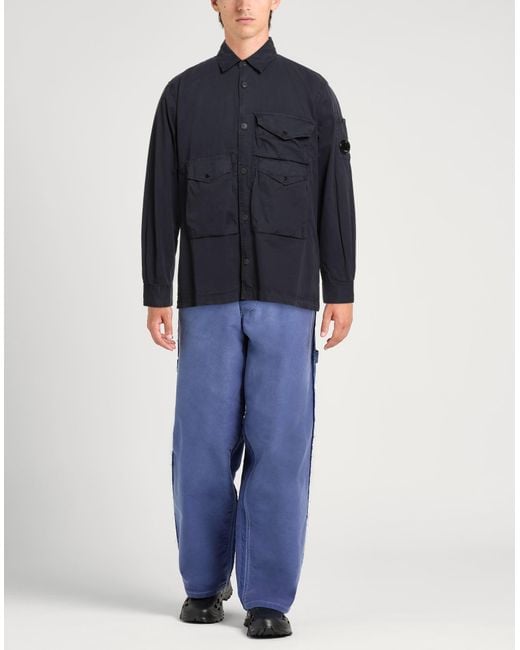C P Company Blue Midnight Shirt Cotton for men