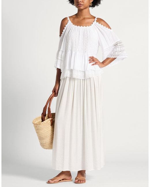 Guess White Top Cotton, Polyamide