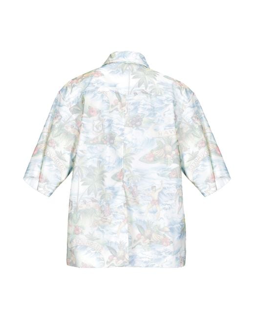 DSquared² Blue Shirt Polyester, Cotton