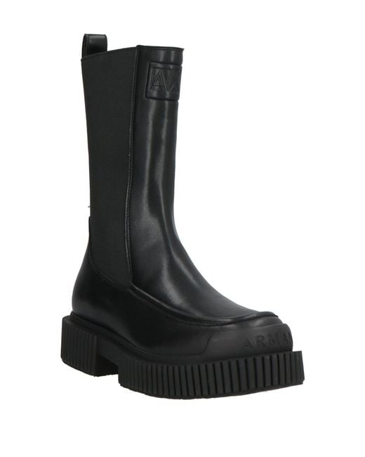 ARMANI EXCHANGE Black Ankle Boots