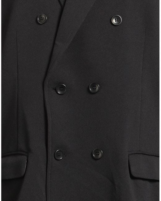 Daniele Alessandrini Black Midnight Blazer Polyester, Elastane for men