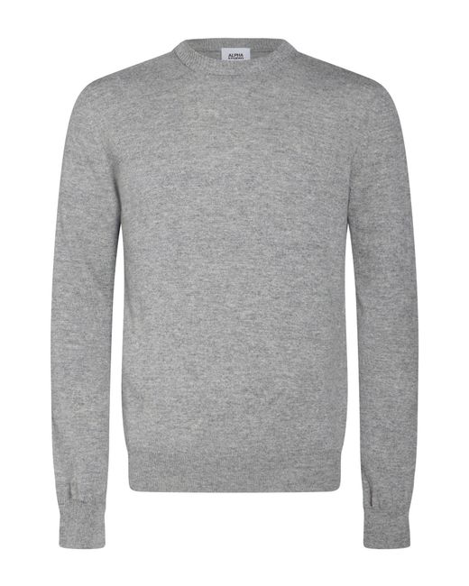 Alpha Studio Gray Sweaters for men