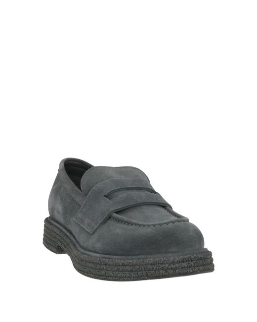 THE ANTIPODE Gray Charcoal Loafers Leather for men