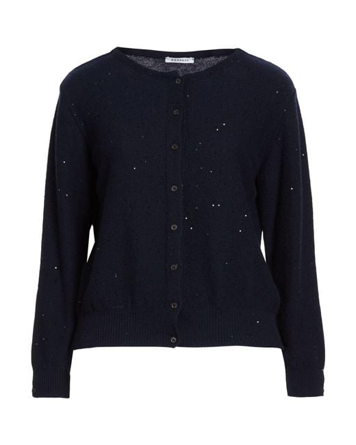 ROSSO35 Blue Cardigan Virgin Wool, Cashmere, Polyester