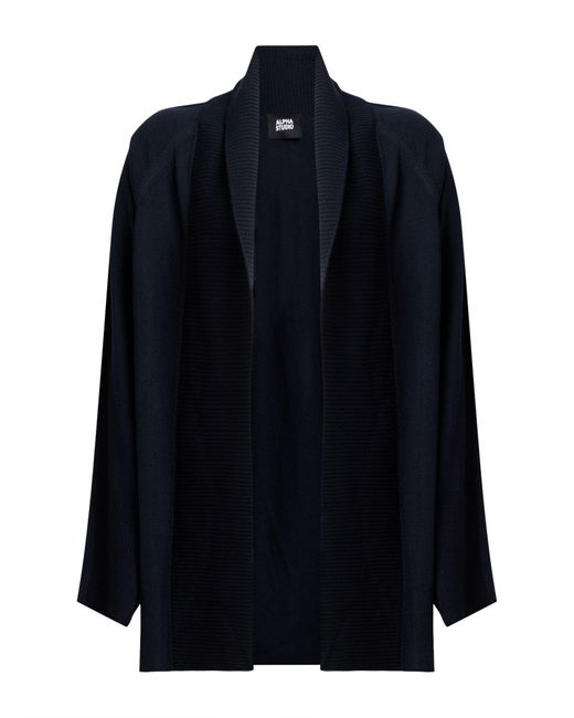 Alpha Studio Blue Midnight Cardigan Wool