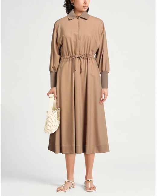 Agnona Natural Midi Dresses