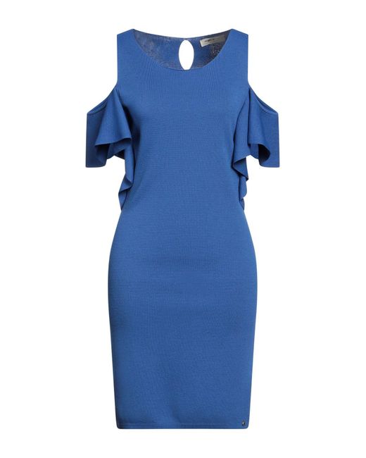 Angelo Marani Blue Mini Dress